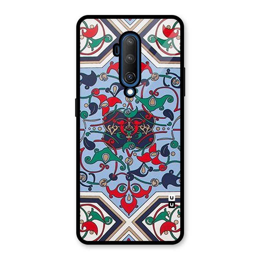Multi Block Pattern Glass Back Case for OnePlus 7T Pro