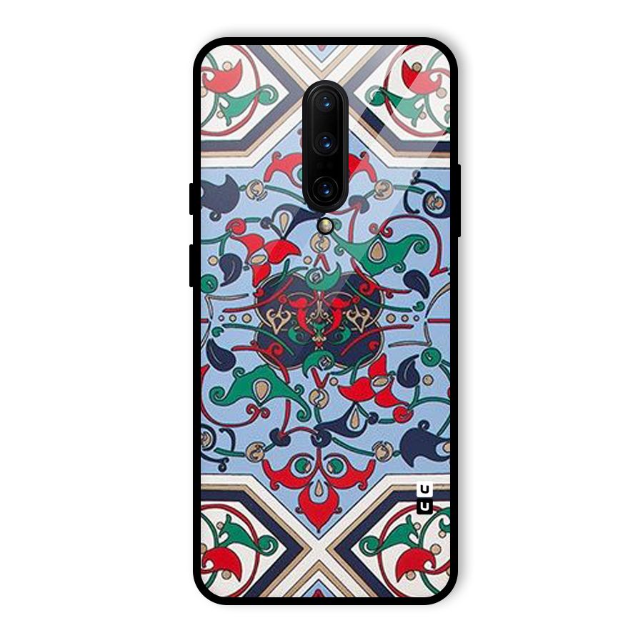 Multi Block Pattern Glass Back Case for OnePlus 7 Pro