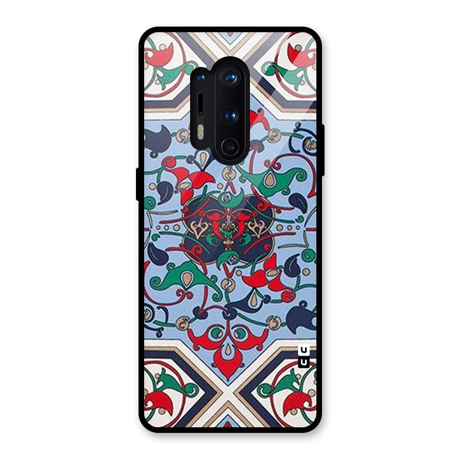 Multi Block Pattern Glass Back Case for OnePlus 8 Pro