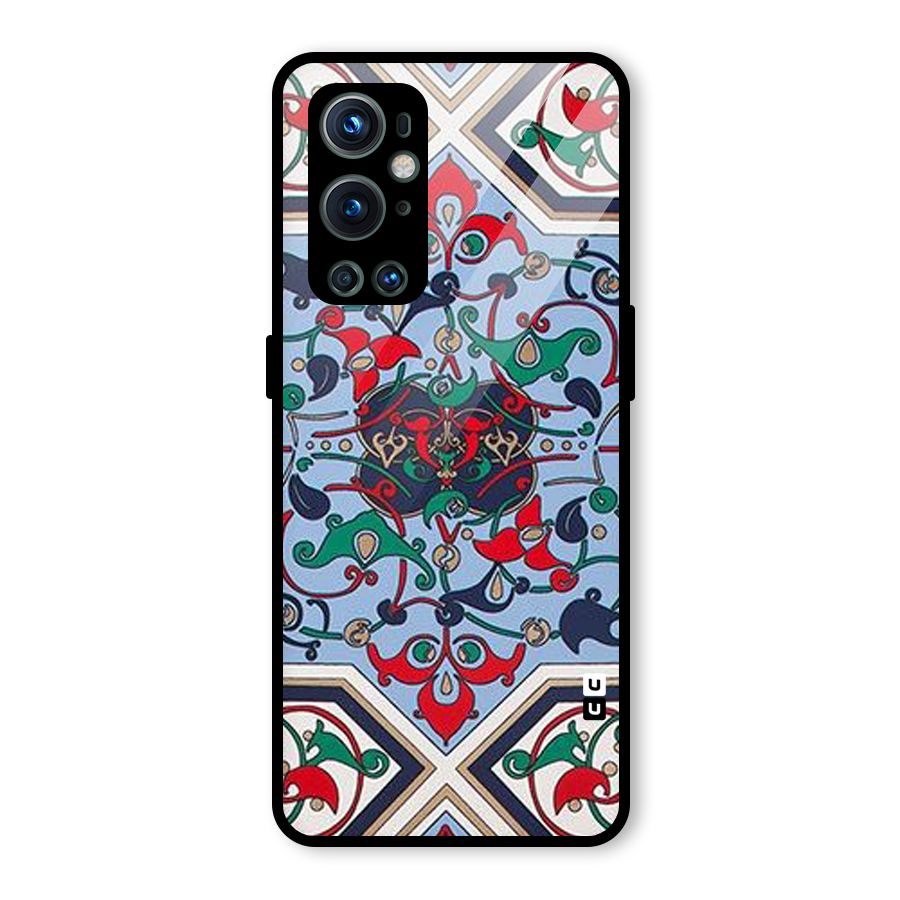 Multi Block Pattern Glass Back Case for OnePlus 9 Pro