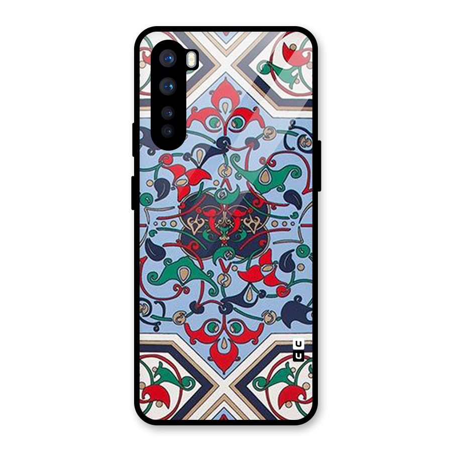 Multi Block Pattern Glass Back Case for OnePlus Nord