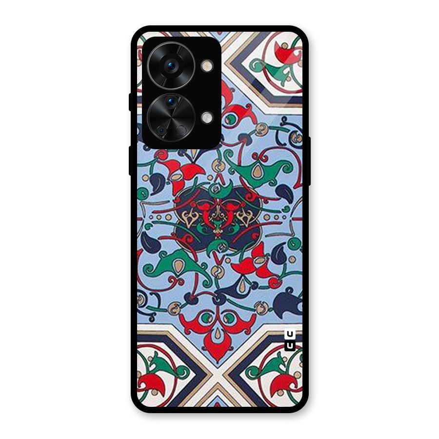 Multi Block Pattern Glass Back Case for OnePlus Nord 2T