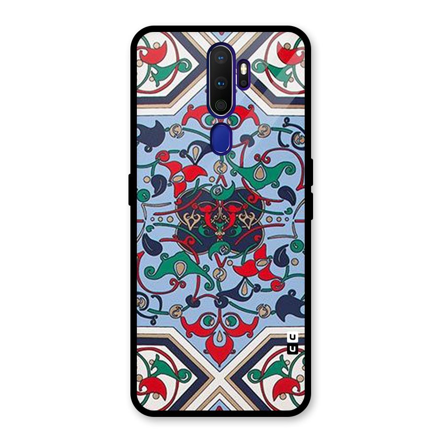 Multi Block Pattern Glass Back Case for Oppo A9 (2020)