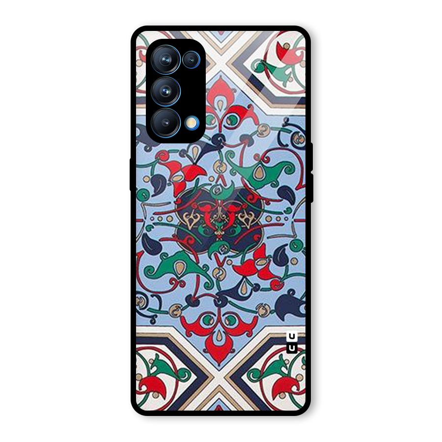 Multi Block Pattern Glass Back Case for Oppo Reno5 Pro 5G