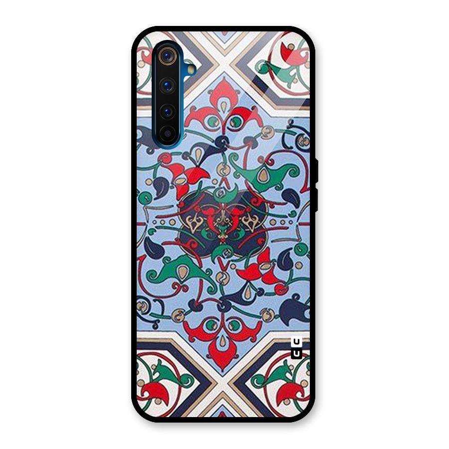 Multi Block Pattern Glass Back Case for Realme 6 Pro