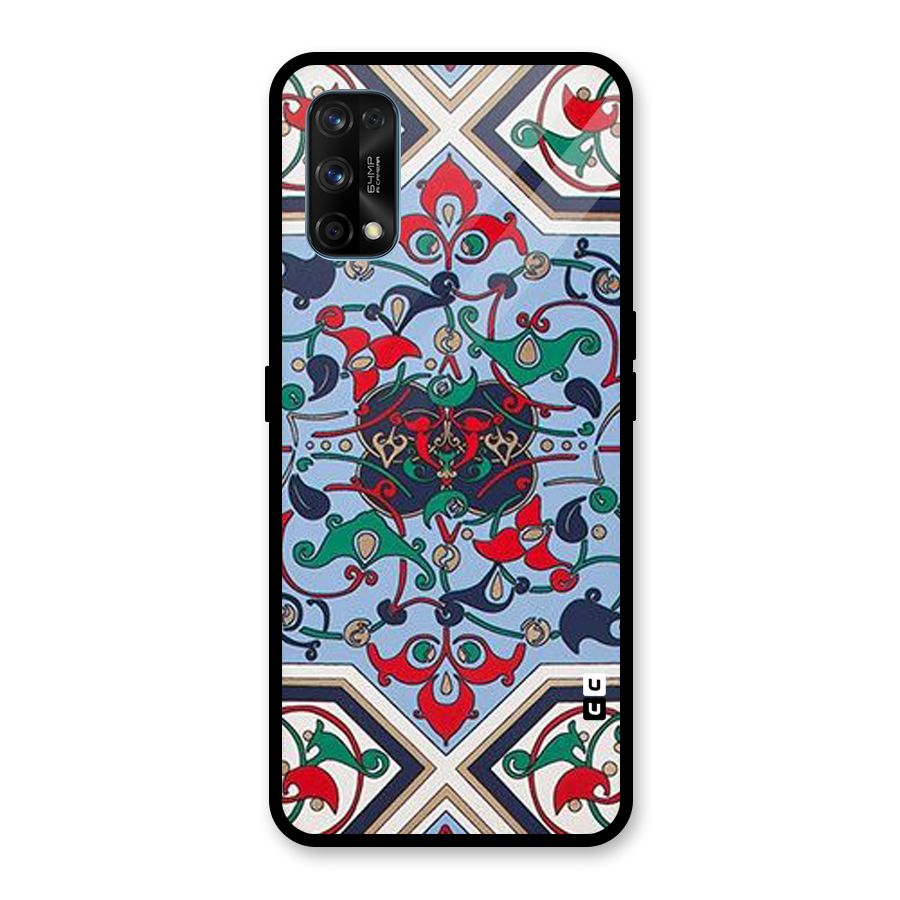 Multi Block Pattern Glass Back Case for Realme 7 Pro