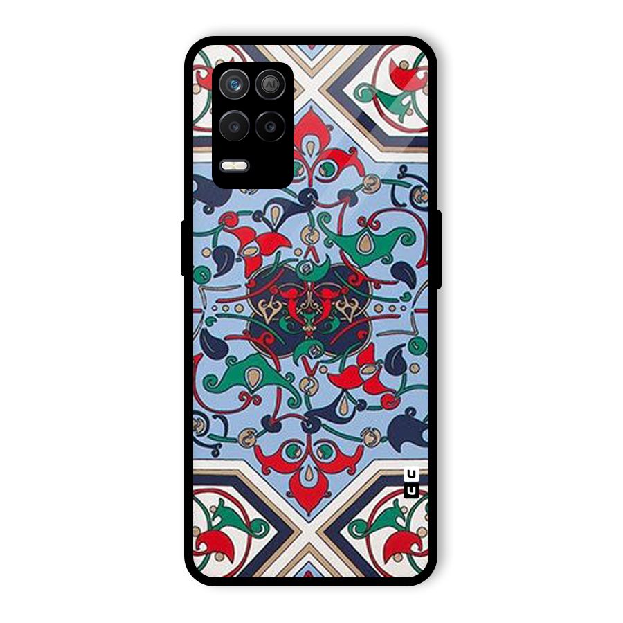 Multi Block Pattern Glass Back Case for Realme 8 5G