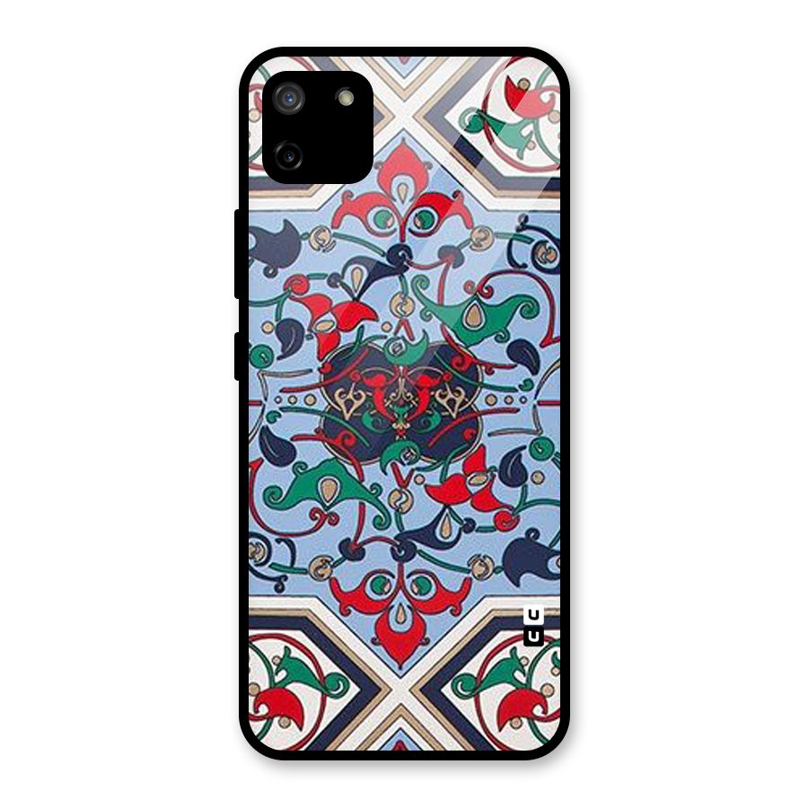 Multi Block Pattern Glass Back Case for Realme C11