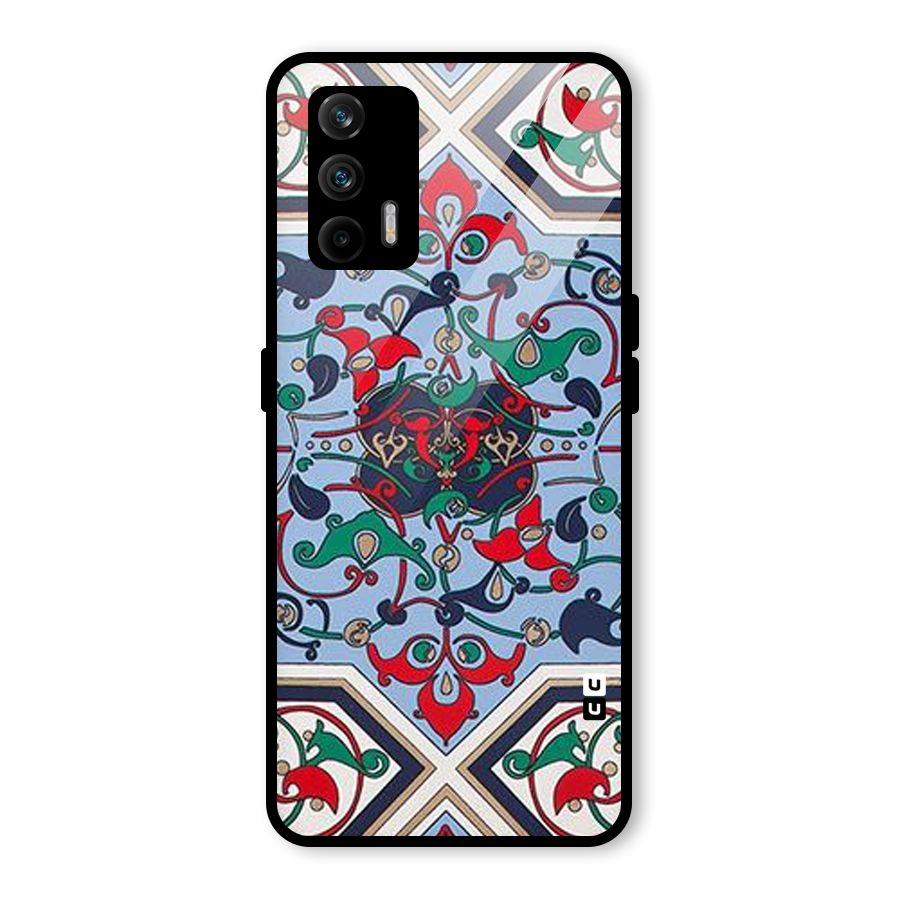 Multi Block Pattern Glass Back Case for Realme GT 5G