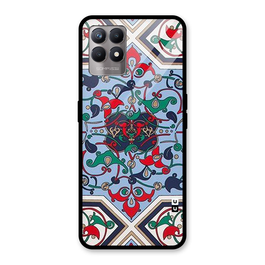 Multi Block Pattern Glass Back Case for Realme Narzo 50
