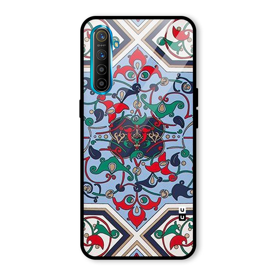 Multi Block Pattern Glass Back Case for Realme X2