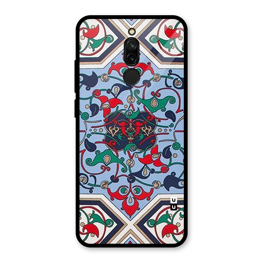 Multi Block Pattern Glass Back Case for Redmi 8