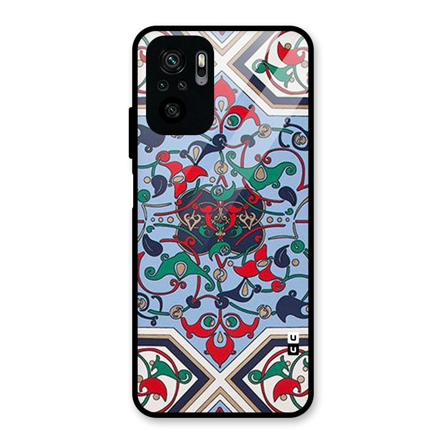 Multi Block Pattern Glass Back Case for Redmi Note 10S