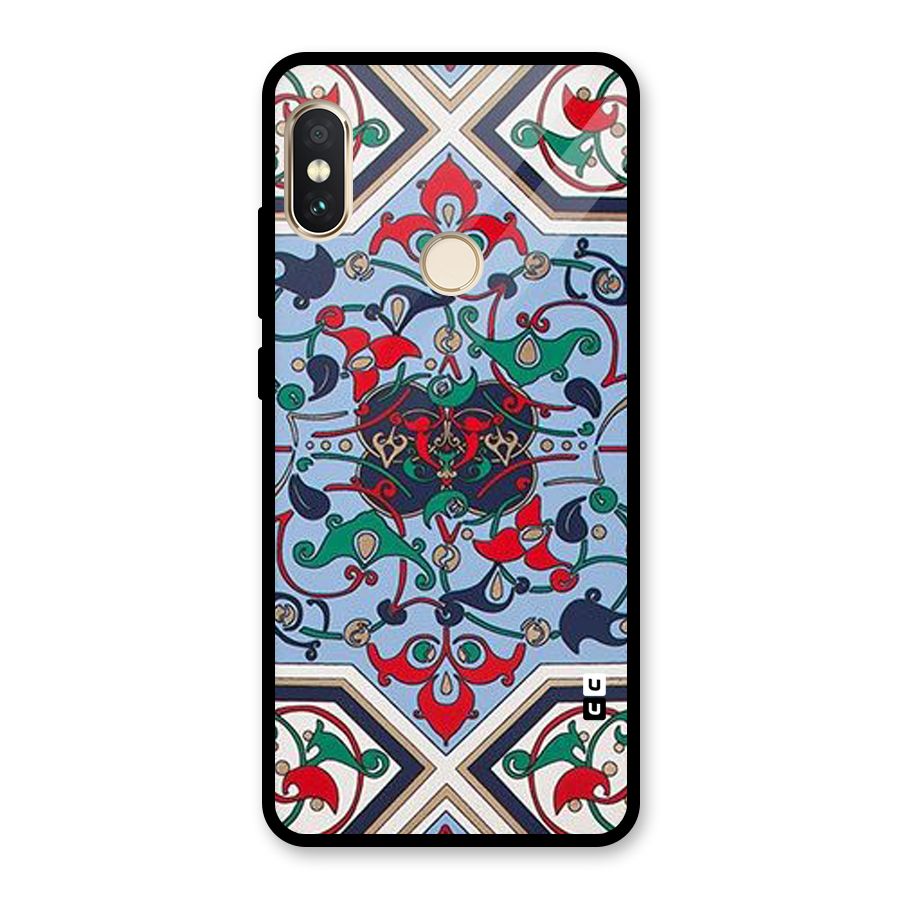 Multi Block Pattern Glass Back Case for Redmi Note 5 Pro