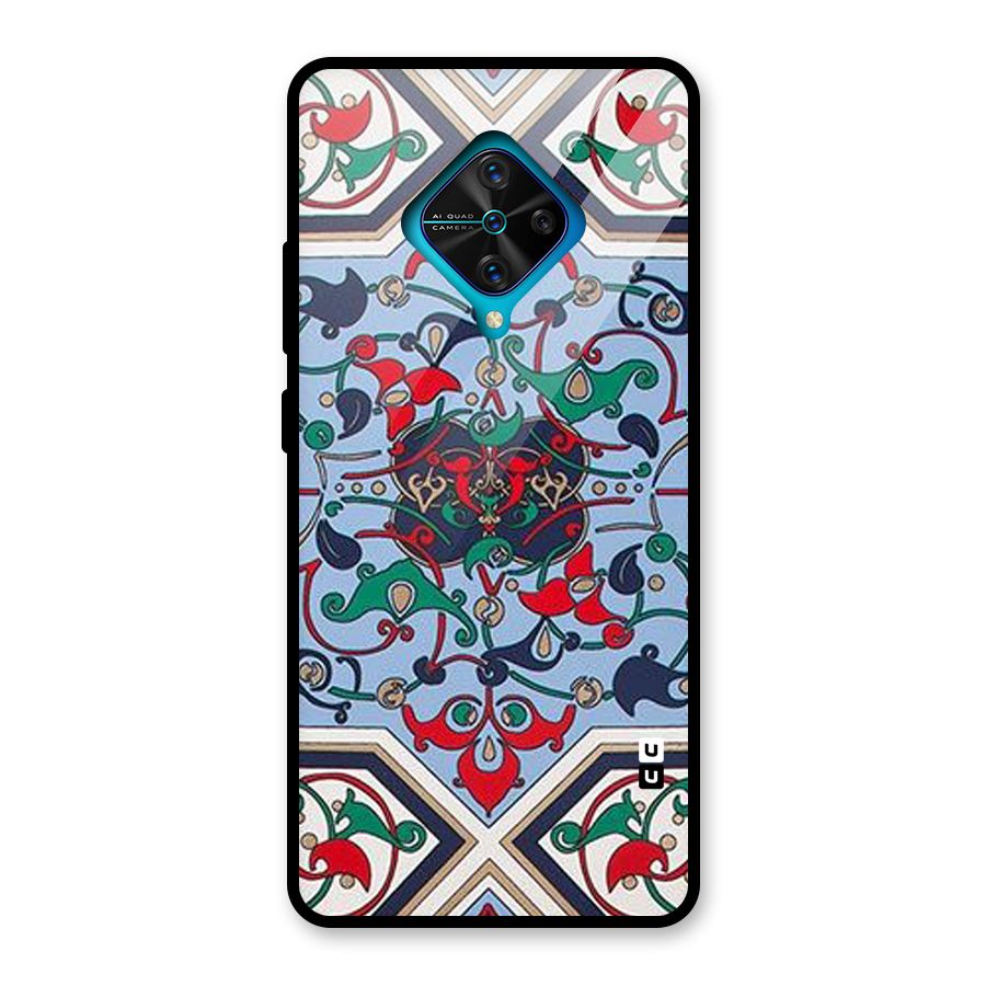 Multi Block Pattern Glass Back Case for Vivo S1 Pro