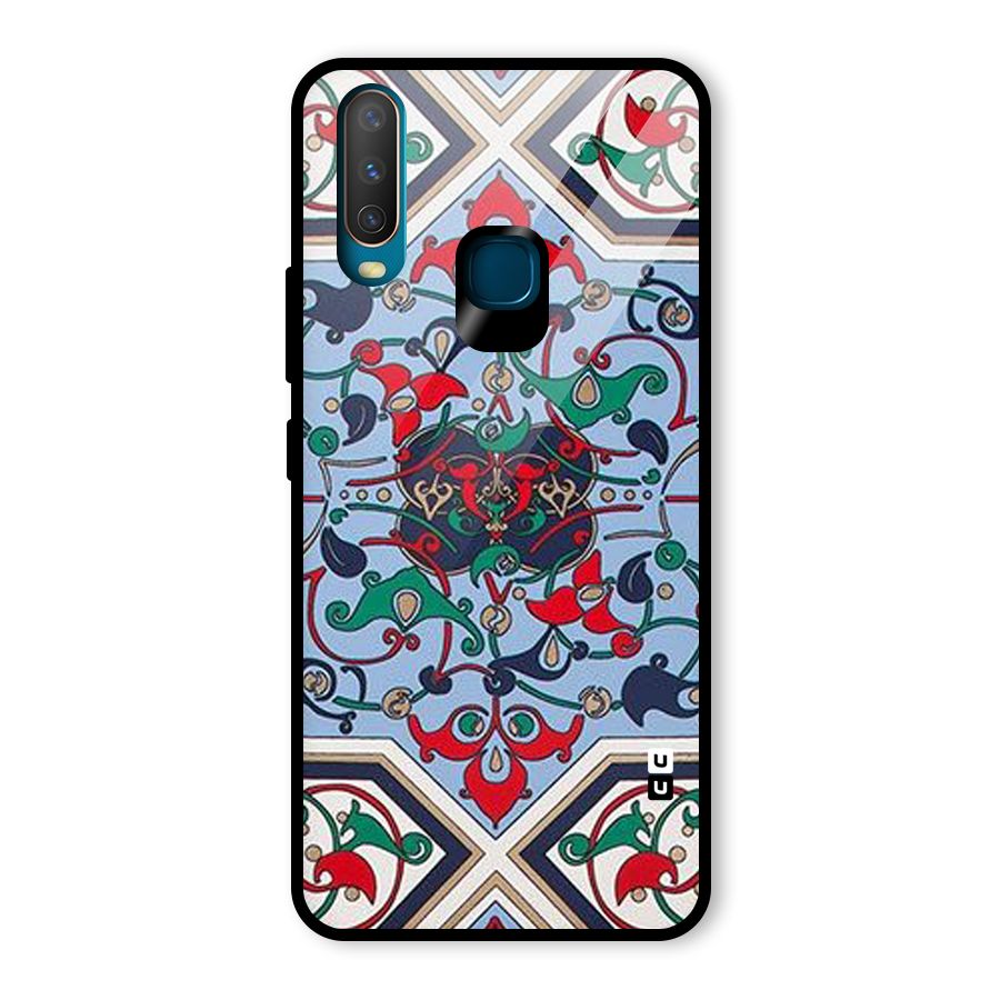 Multi Block Pattern Glass Back Case for Vivo U10