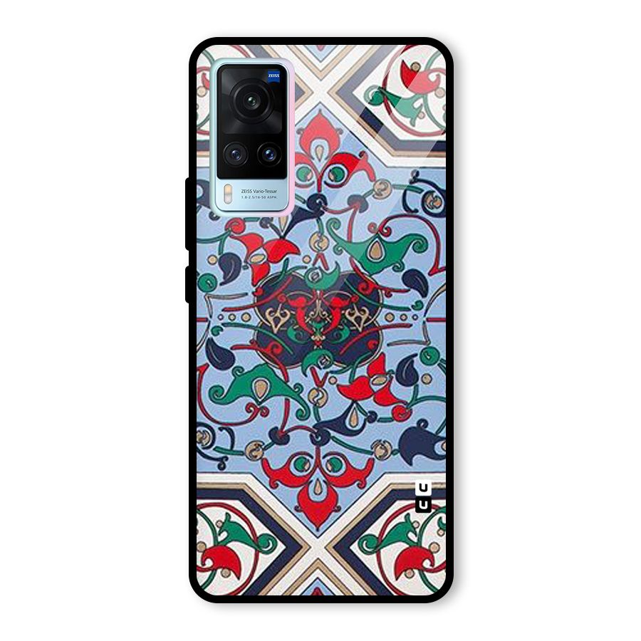 Multi Block Pattern Glass Back Case for Vivo X60