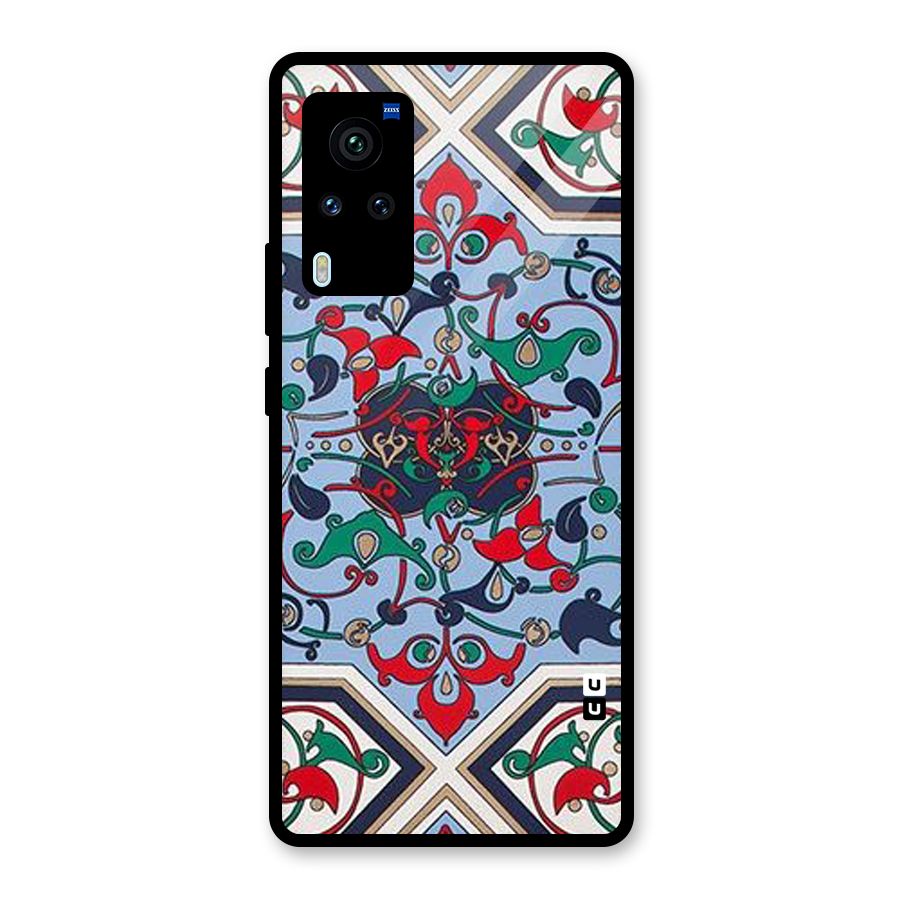 Multi Block Pattern Glass Back Case for Vivo X60 Pro