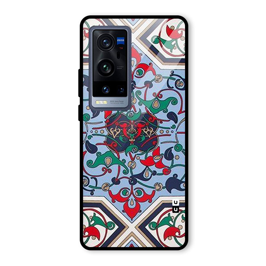 Multi Block Pattern Glass Back Case for Vivo X60 Pro Plus