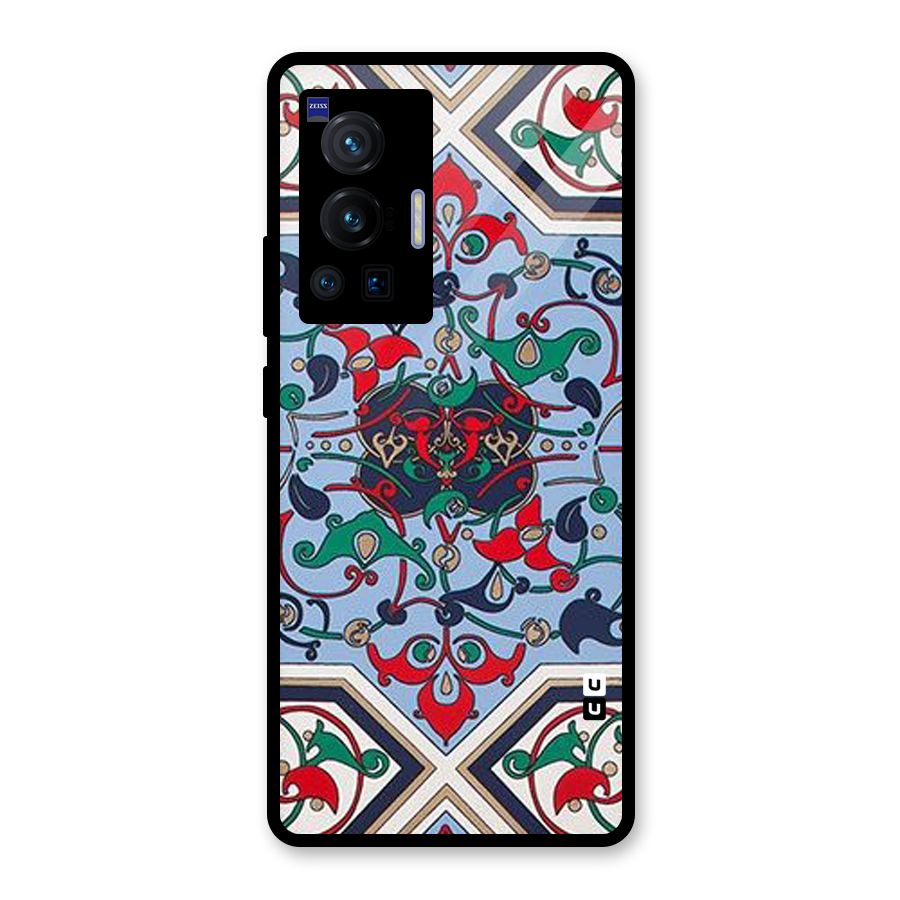 Multi Block Pattern Glass Back Case for Vivo X70 Pro