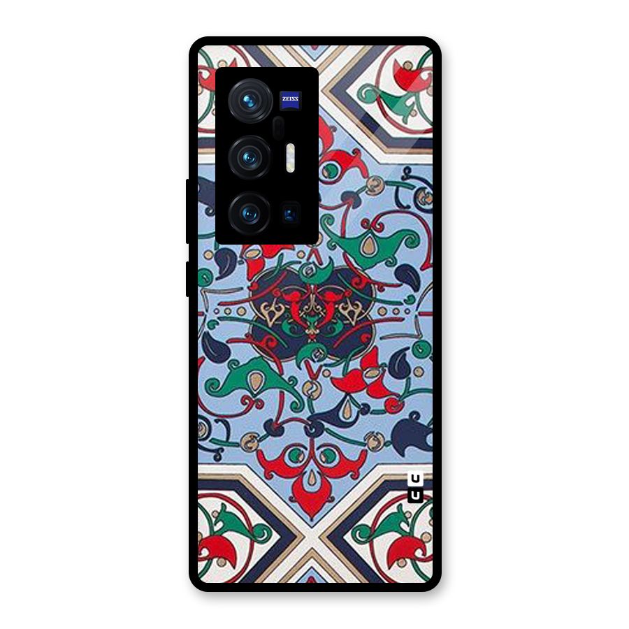 Multi Block Pattern Glass Back Case for Vivo X70 Pro Plus