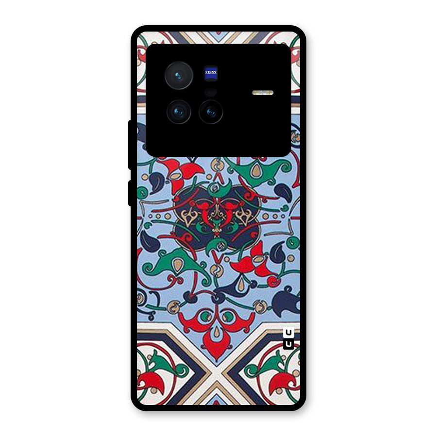 Multi Block Pattern Glass Back Case for Vivo X80