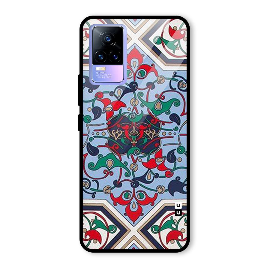 Multi Block Pattern Glass Back Case for Vivo Y73