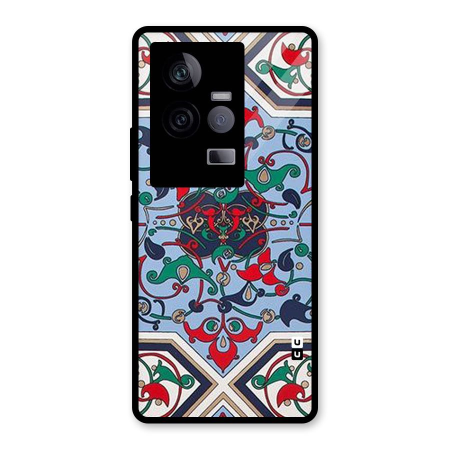 Multi Block Pattern Glass Back Case for Vivo iQOO 11 5G