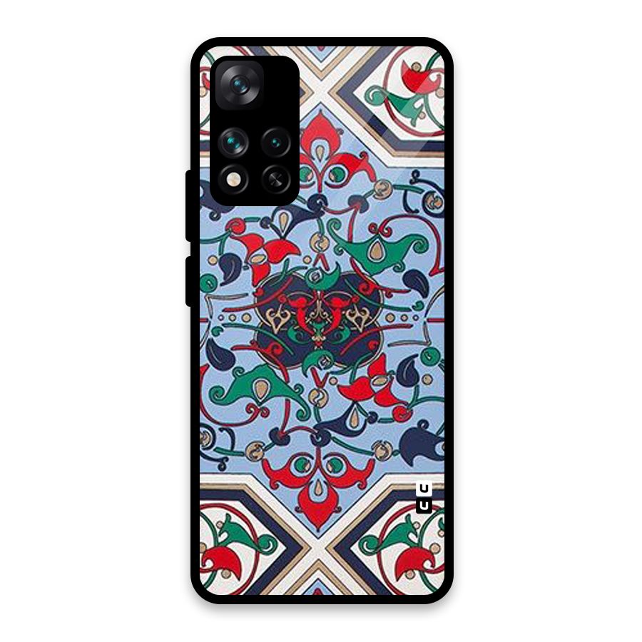 Multi Block Pattern Glass Back Case for Xiaomi 11i HyperCharge 5G