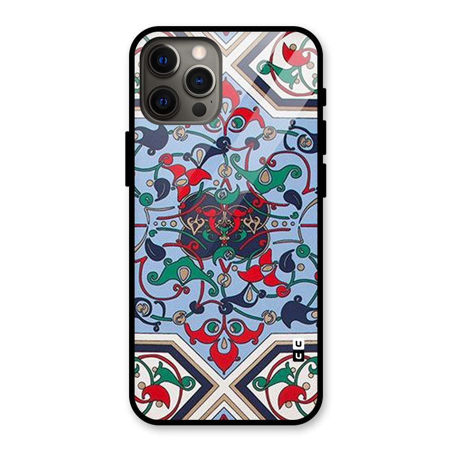 Multi Block Pattern Glass Back Case for iPhone 12 Pro Max