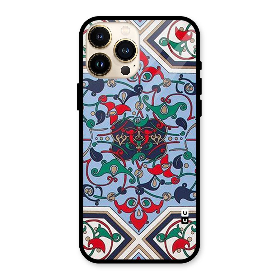 Multi Block Pattern Glass Back Case for iPhone 13 Pro Max