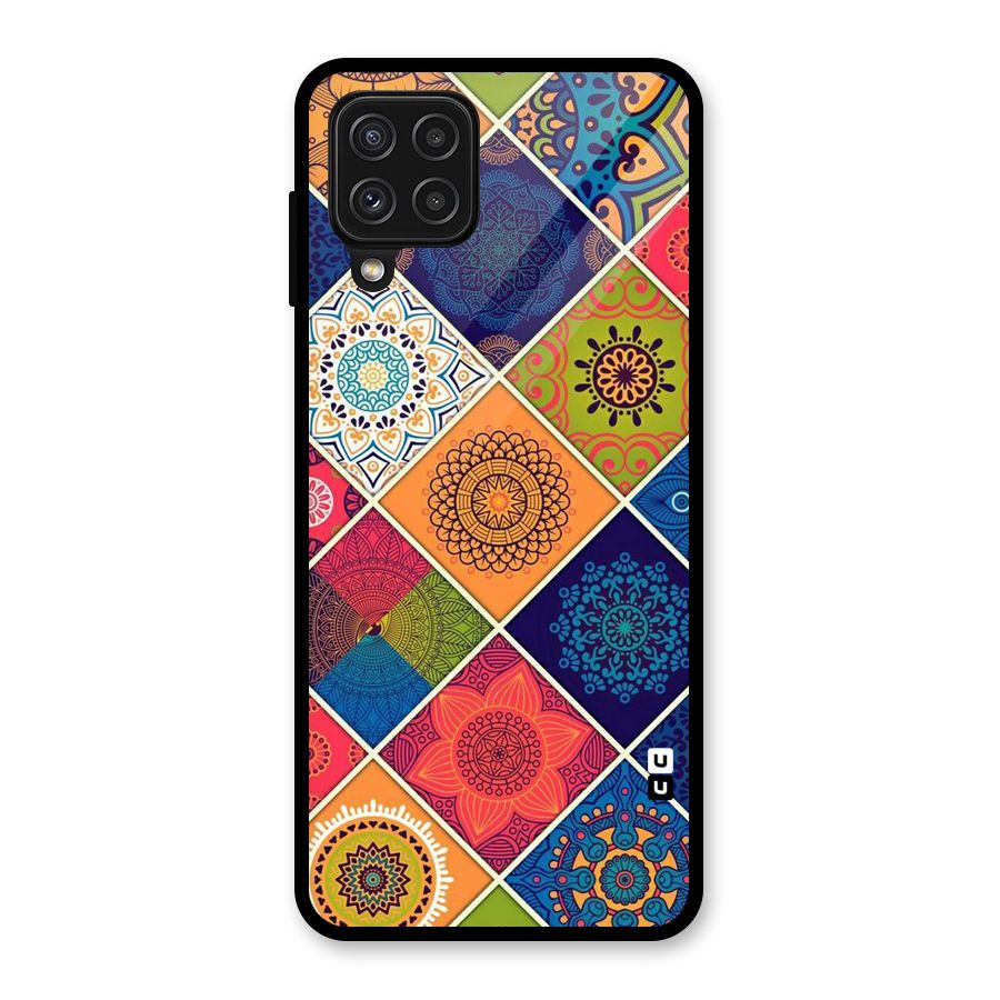 Multi Designs Glass Back Case for Galaxy A22 4G