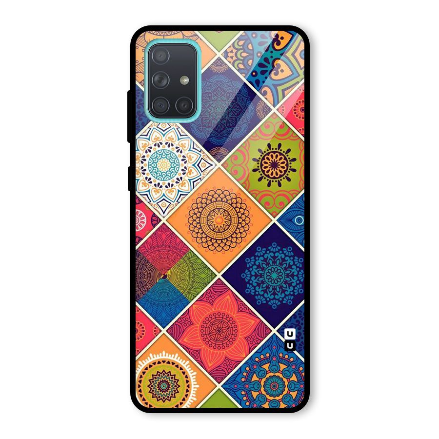 Multi Designs Glass Back Case for Galaxy A71