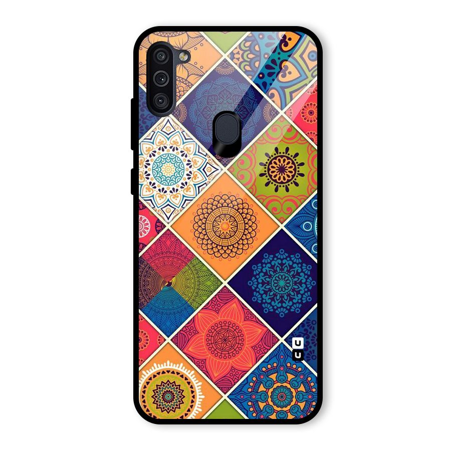 Multi Designs Glass Back Case for Galaxy M11