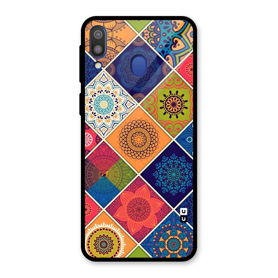 Multi Designs Glass Back Case for Galaxy M20