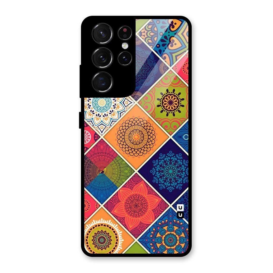 Multi Designs Glass Back Case for Galaxy S21 Ultra 5G