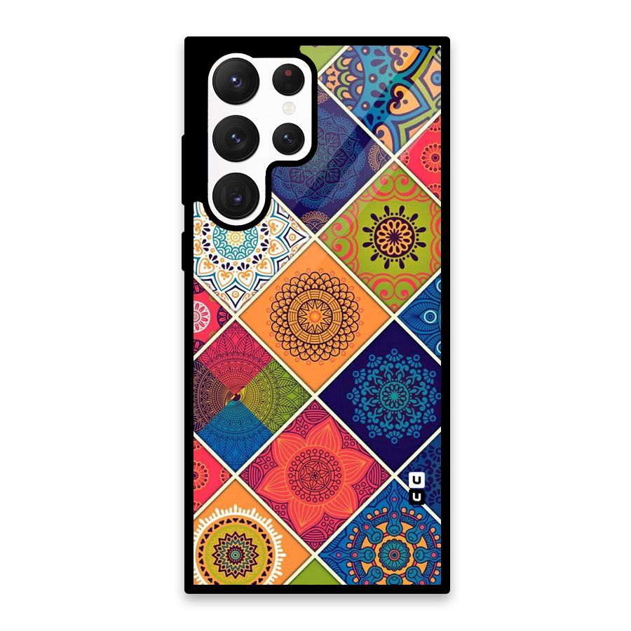 Multi Designs Glass Back Case for Galaxy S22 Ultra 5G