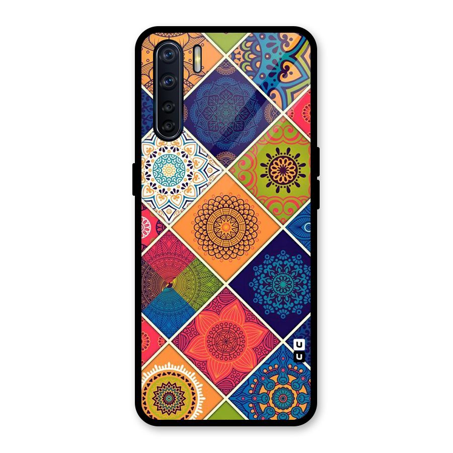 Multi Designs Glass Back Case for Oppo F15