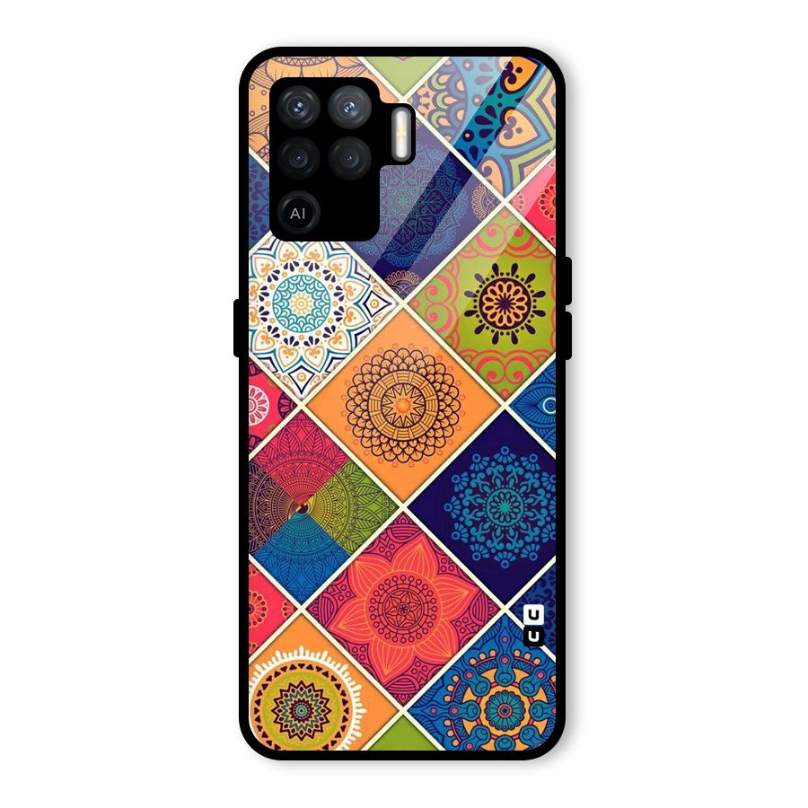Multi Designs Glass Back Case for Oppo F19 Pro