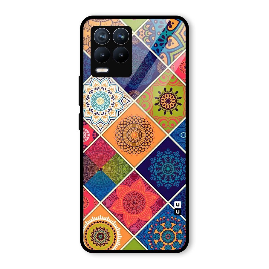 Multi Designs Glass Back Case for Realme 8