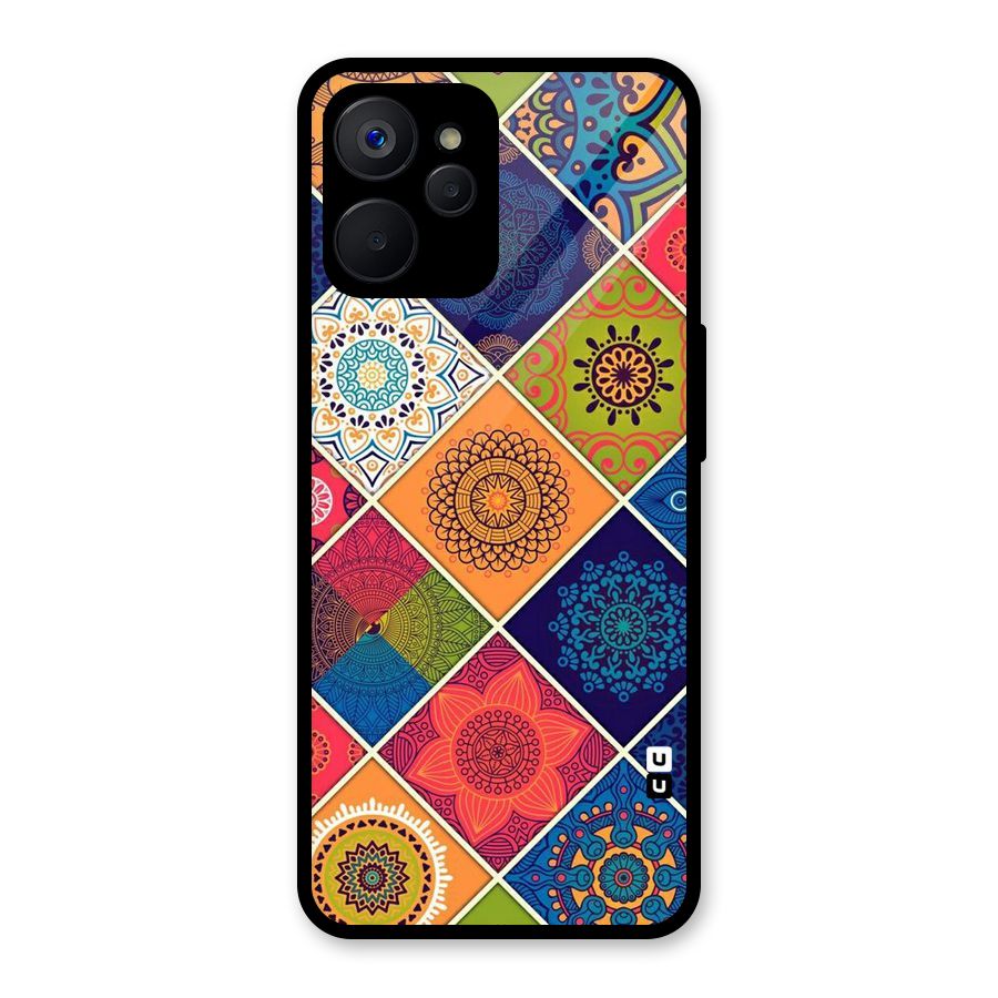 Multi Designs Glass Back Case for Realme 9i 5G