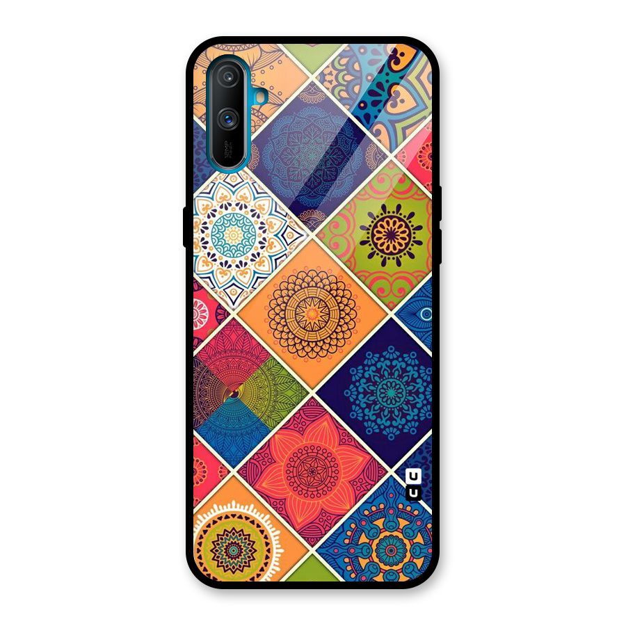 Multi Designs Glass Back Case for Realme C3