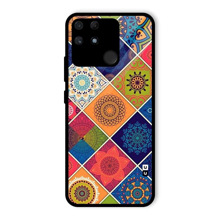 Multi Designs Glass Back Case for Realme Narzo 50A