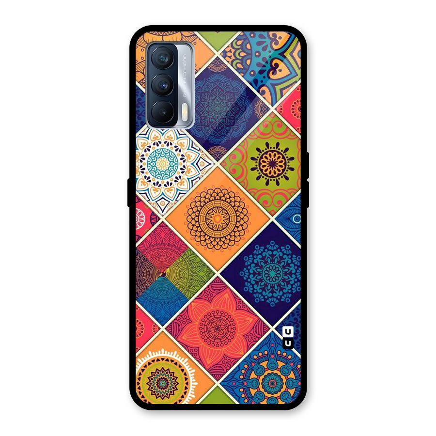 Multi Designs Glass Back Case for Realme X7