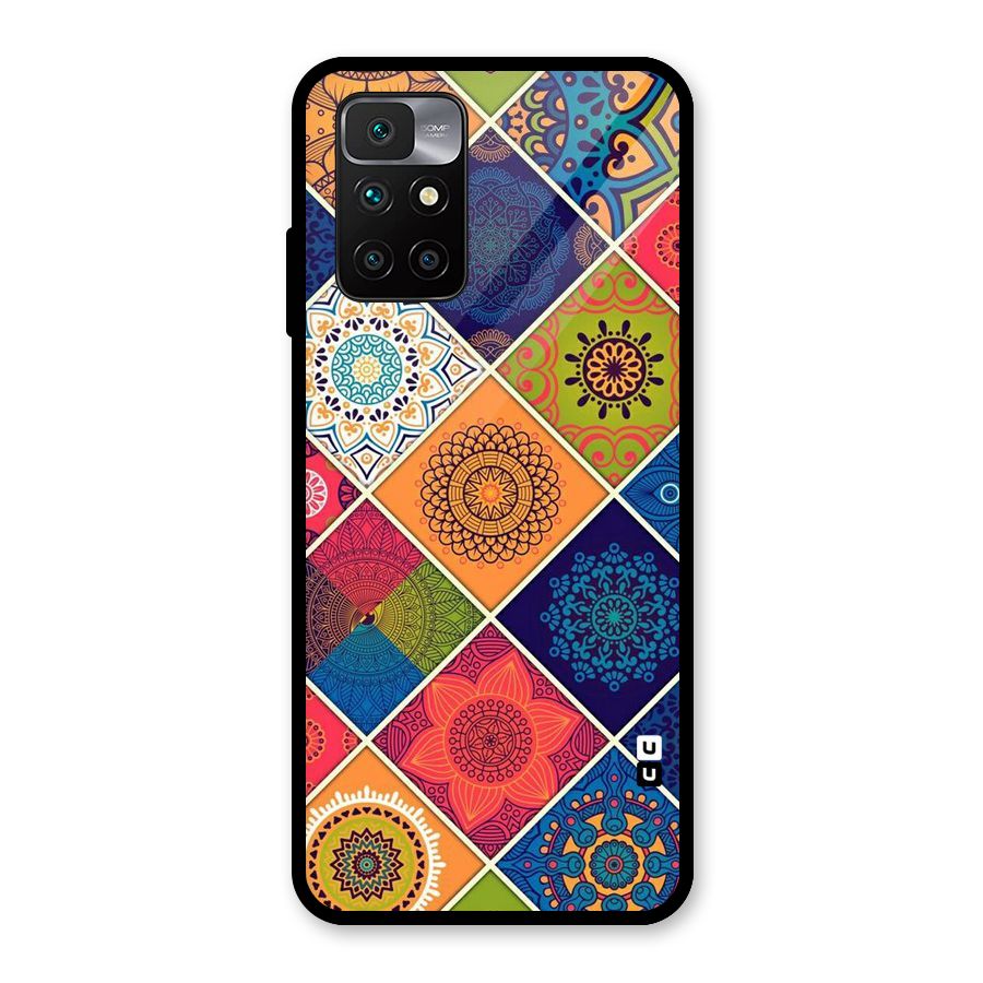 Multi Designs Glass Back Case for Redmi 10 Prime