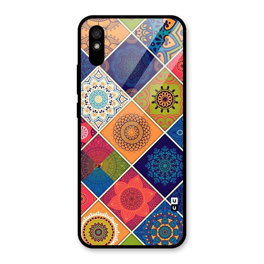 Multi Designs Glass Back Case for Redmi 9A