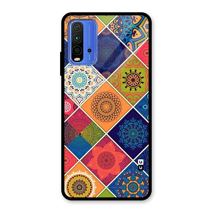 Multi Designs Glass Back Case for Redmi 9 Power