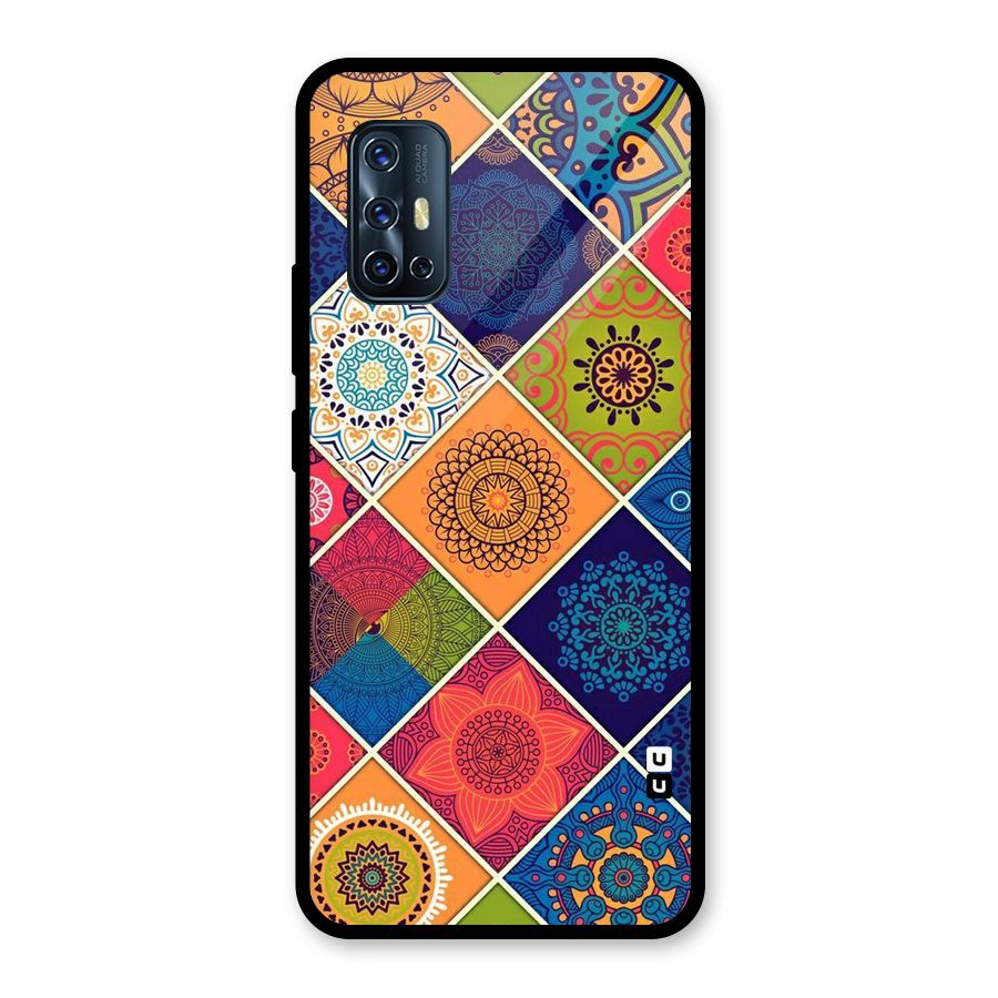 Multi Designs Glass Back Case for Vivo V17