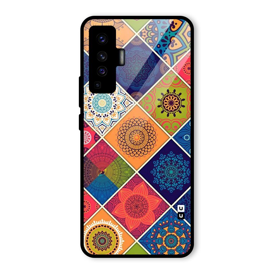 Multi Designs Glass Back Case for Vivo X50
