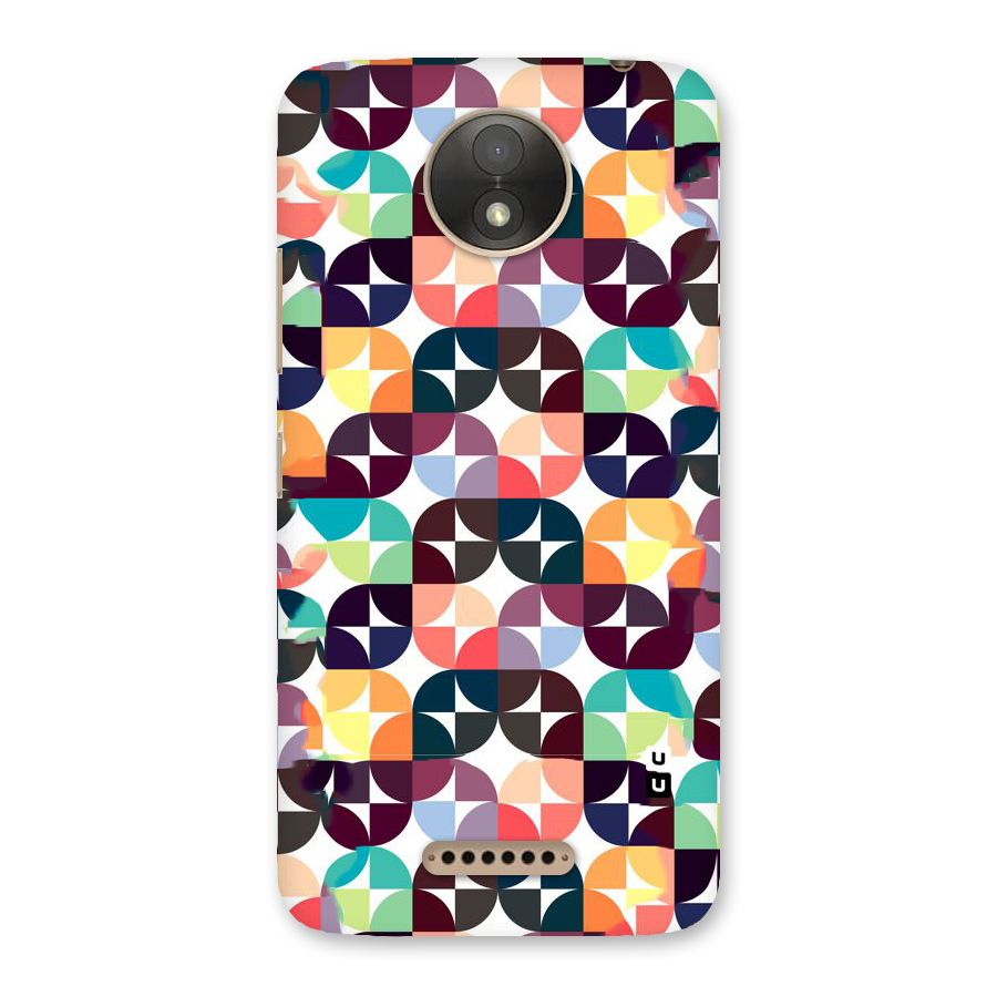 Multicolor Arc Back Case for Moto C Plus